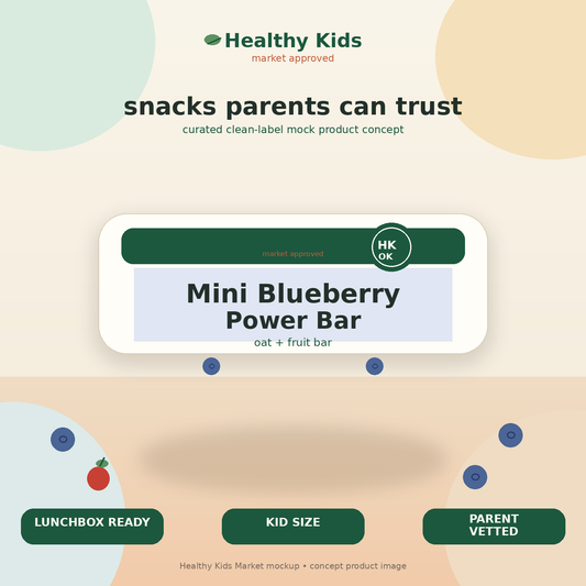 Healthy Kids Mini Blueberry Power Bar product mockup