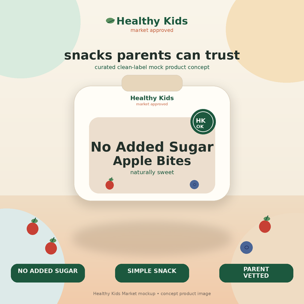 Healthy Kids No Added Sugar Apple Bites product mockup